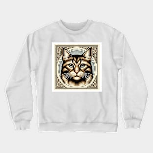 cat portrait t-shirt Crewneck Sweatshirt